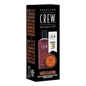 American Crew Matte Clay Duo - Daily Cleansing Shampoo 250ml + Matte Clay 85g
